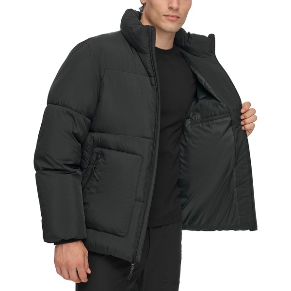 DKNY DKNY Mens Refined Quilted Full-Zip Stand Collar Puffer Jacket 16206967