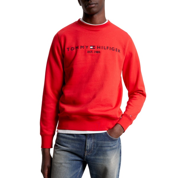 타미힐피거 Tommy Hilfiger Mens Embroidered Logo Fleece Sweatshirt 16652692