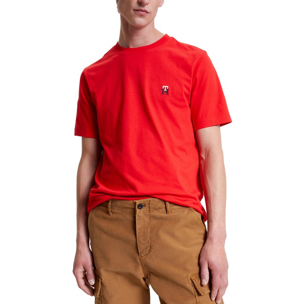 타미힐피거 Tommy Hilfiger Mens Regular-Fit Monogram T-Shirt 15801188