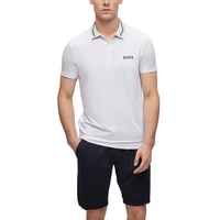 휴고 Hugo Boss Mens Contrast-Logo Polo Shirt 16559900