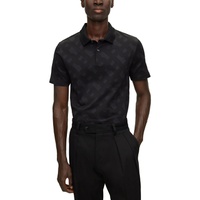 휴고 Hugo Boss Mens Monogram Jacquard Regular-Fit Polo Shirt 16559434