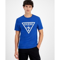 GUESS Mens Chenille Triangle Logo T-Shirt 17120583