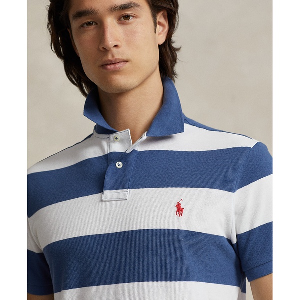폴로랄프로렌 폴로 랄프 로렌 Polo Ralph Lauren Mens Classic-Fit Striped Mesh Polo Shirt 16383521