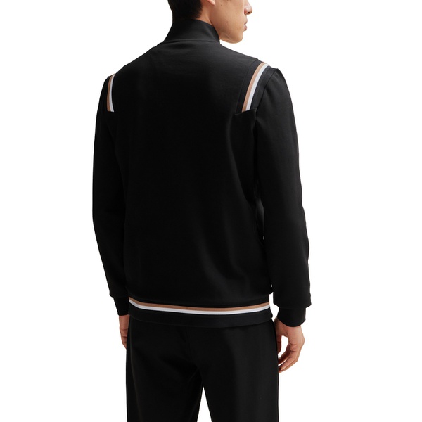 휴고보스 휴고 Hugo Boss Mens Signature-Stripe Zip-Up Sweatshirt 17230376