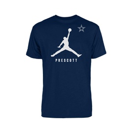 Jordan Mens Dak Prescott Navy Dallas Cowboys Graphic T-shirt 15021999