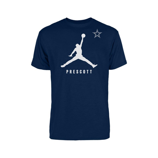  Jordan Mens Dak Prescott Navy Dallas Cowboys Graphic T-shirt 15021999
