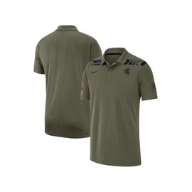 Nike Mens Olive Michigan State Spartans 2023 Sideline Coaches Military-Inspired Pack Performance Polo Shirt 17884926