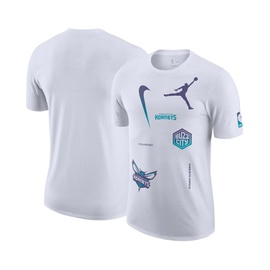 Jordan Mens White Charlotte Hornets Courtside Statement 에디트 Edition Max90 T-shirt 15836451