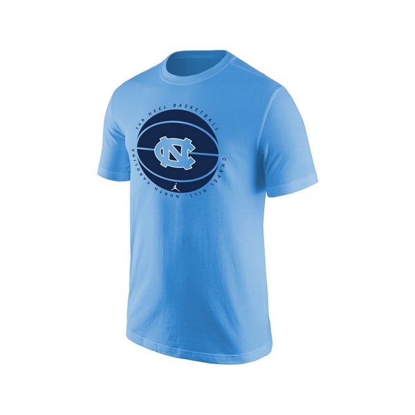  Jordan Mens Carolina Blue North Carolina Tar Heels Basketball Logo T-shirt 15835139