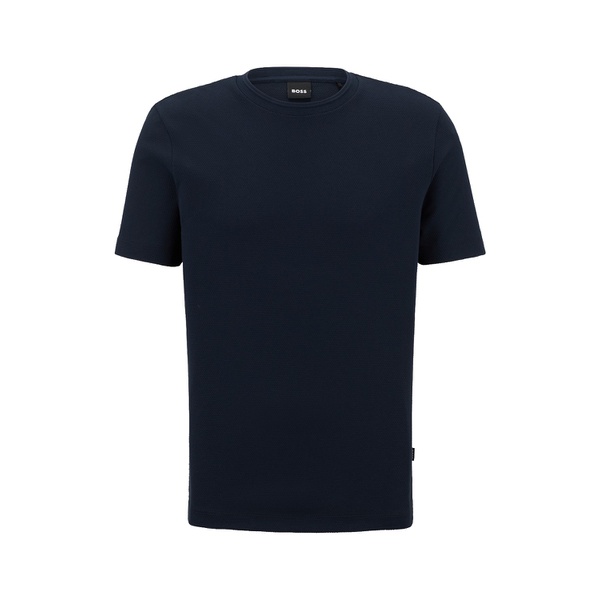 휴고보스 휴고 Hugo Boss Boss Mens Cotton-Blend Bubble-Jacquard Structure T-shirt 15662110