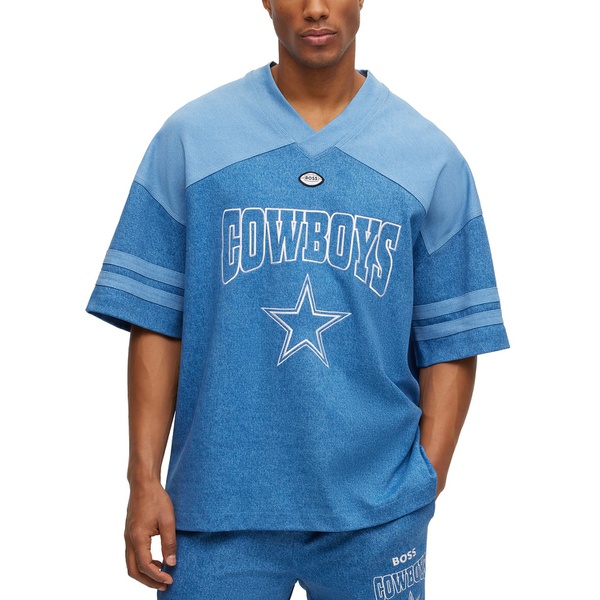 휴고보스 Boss by 휴고 Hugo Boss x NFL Mens Oversized-Fit Dallas Cowboys T-shirt 15662190