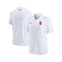 Nike Mens White St. Louis Cardinals Authentic Collection Victory Striped Performance Polo Shirt 16219640