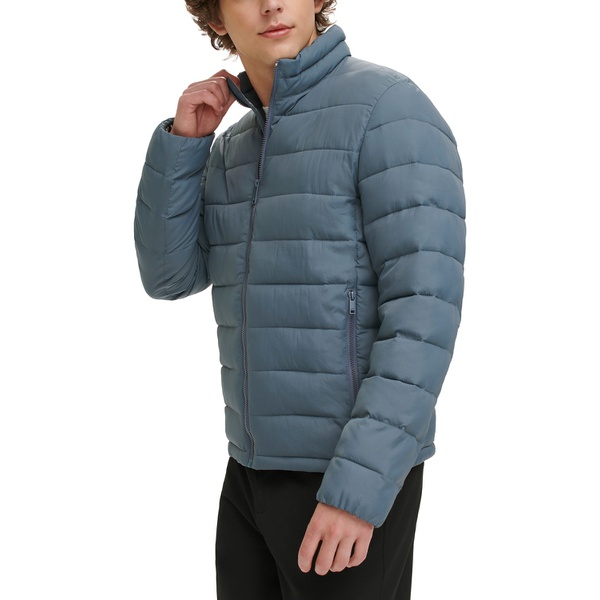 DKNY DKNY Mens Quilted Full-Zip Stand Collar Puffer Jacket 16194635