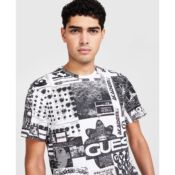  GUESS Mens Abstract Short Sleeve Crewneck Graphic T-Shirt 16786801