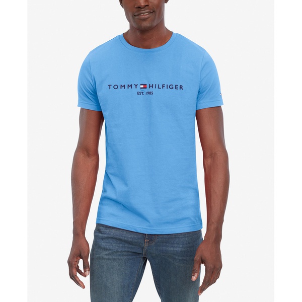 타미힐피거 Tommy Hilfiger Mens Embroidered Logo Slim-Fit Crewneck T-Shirt 15554927