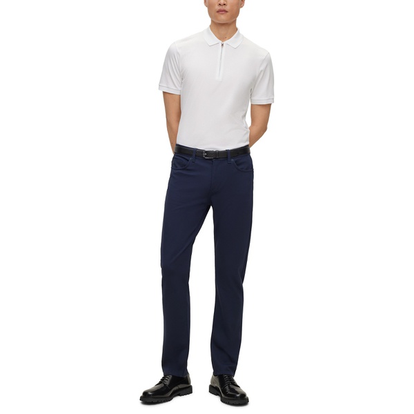 휴고보스 휴고 Hugo Boss Mens Zip Placket Slim-Fit Polo Shirt 17499082