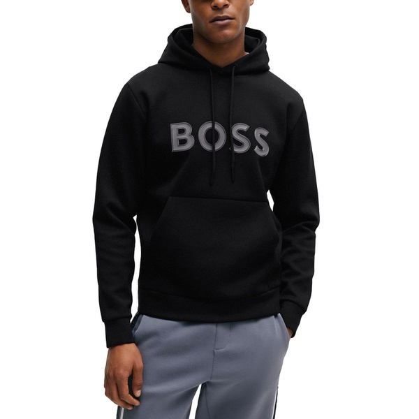 휴고보스 휴고 Hugo Boss Mens Logo Print Blend Hoodie 17230362