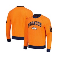 Tommy Hilfiger Mens Orange Denver Broncos Reese Raglan Tri-Blend Pullover Sweatshirt 17747237