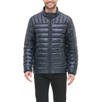 Tommy Hilfiger Mens Quilted Faux Leather Puffer Jacket 9451691