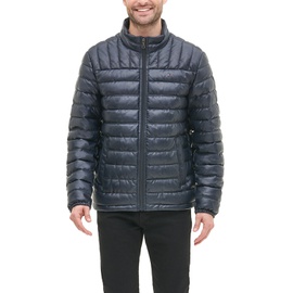 Tommy Hilfiger Mens Quilted Faux Leather Puffer Jacket 9451691