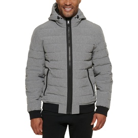DKNY Mens Quilted Hooded Bomber Jacket 9452779