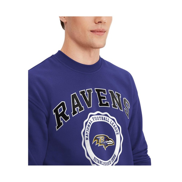 타미힐피거 Tommy Hilfiger Mens Purple Baltimore Ravens Ronald Crew Sweatshirt 15399667