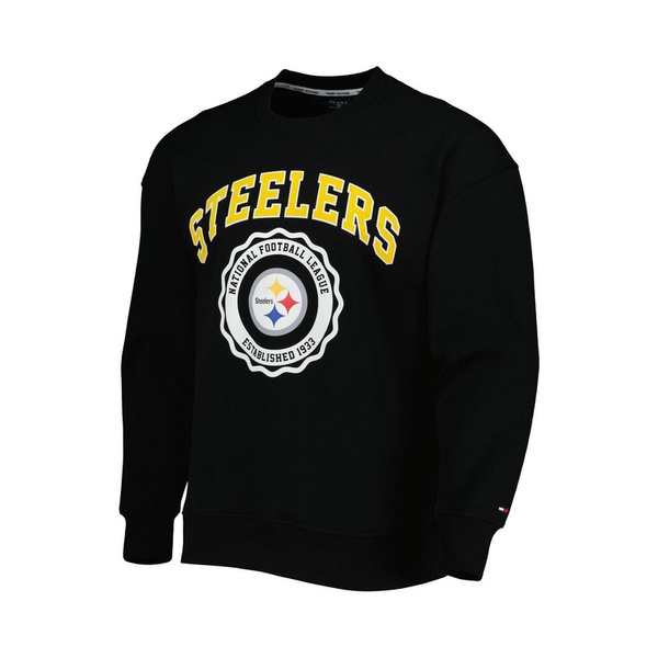 타미힐피거 Tommy Hilfiger Mens Black Pittsburgh Steelers Ronald Crew Sweatshirt 15393867
