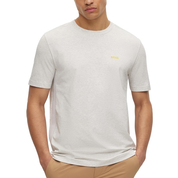 휴고보스 휴고 Hugo Boss Mens Regular-Fit Striped Tape T-shirt 15661812