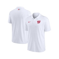 Nike Mens White Washington Nationals Authentic Collection Victory Striped Performance Polo Shirt 16374583
