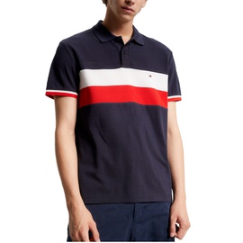 Tommy Hilfiger Mens Micro Bubble Colorblocked Short-Sleeve Polo Shirt 16652632
