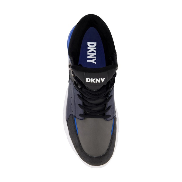 DKNY DKNY Mens Mixed Media Two Tone Lightweight Sole Hi Top Sneakers 17063919