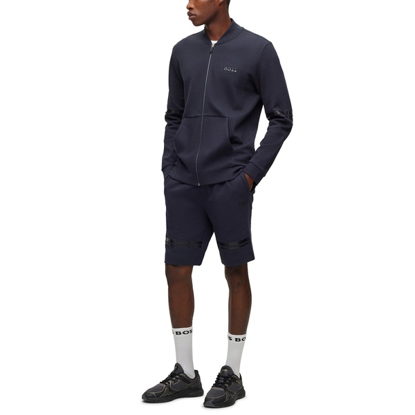 휴고보스 휴고 Hugo Boss Mens Mirror-Effect Relaxed-Fit Zip-Up Sweatshirt 16559554