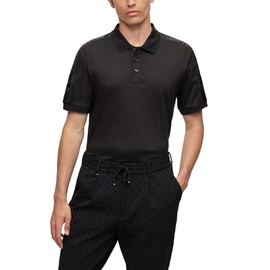 휴고 Hugo Boss Mens Structured-Trim Polo Shirt 16559913