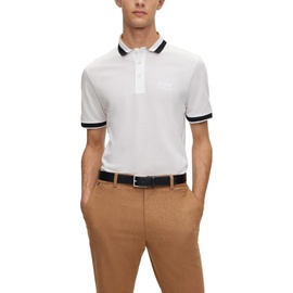 휴고 Hugo Boss Mens Signature-Stripe Collar Polo Shirt 16559528