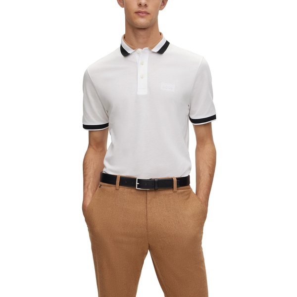 휴고보스 휴고 Hugo Boss Mens Signature-Stripe Collar Polo Shirt 16559528