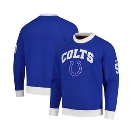 Tommy Hilfiger Mens Royal White Indianapolis Colts Reese Raglan Tri-Blend Pullover Sweatshirt 17260402