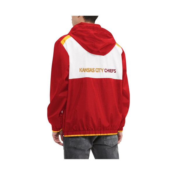 타미힐피거 Tommy Hilfiger Mens Red White Kansas City Chiefs Carter Half-Zip Hooded Jacket 17261489