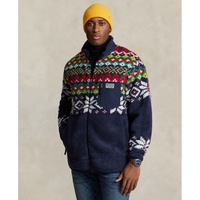 폴로 랄프 로렌 Polo Ralph Lauren Mens Big & Tall Fair Isle-Inspired Pile Fleece Jacket 15920071