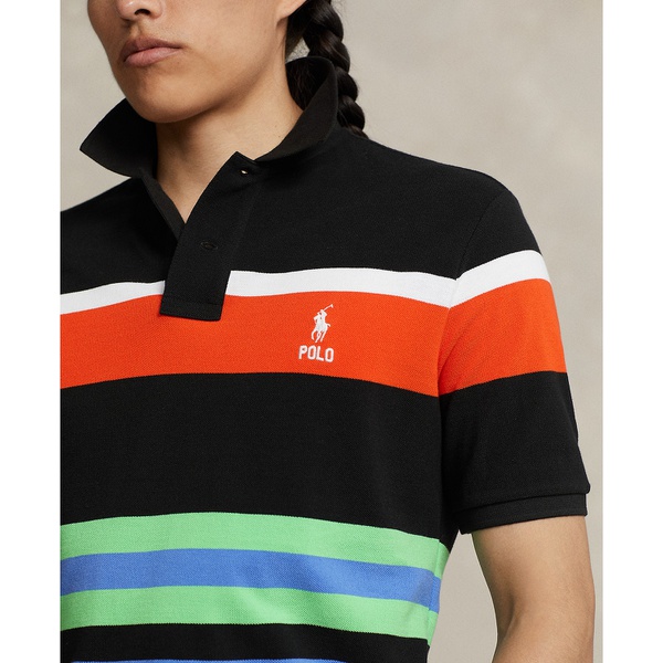 폴로랄프로렌 폴로 랄프 로렌 Polo Ralph Lauren Mens Classic-Fit Striped Mesh Polo Shirt 16383390