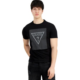 GUESS Mens Stitch Triangle Logo Short-Sleeve Crewneck T-Shirt 16160142