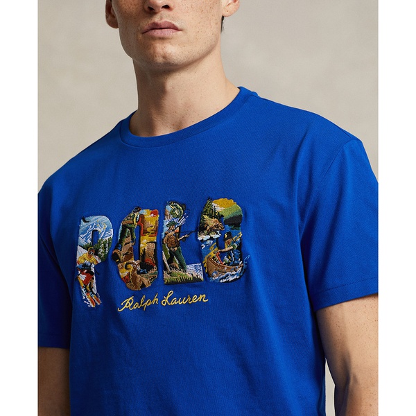 폴로랄프로렌 폴로 랄프 로렌 Polo Ralph Lauren Mens Classic-Fit Graphic Logo Jersey T-Shirt 16833414