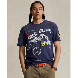 폴로 랄프 로렌 Polo Ralph Lauren Mens Classic-Fit Peace Climb Love T-Shirt 16800712