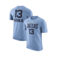 Jordan Mens Jaren Jackson Jr. Light Blue Memphis Grizzlies 2022/23 Statement 에디트 Edition Name and Number T-shirt 15190841