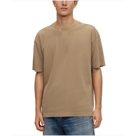 휴고 Hugo Boss Mens Cotton-Jersey Embroidered Logo Oversized T-shirt 15476040