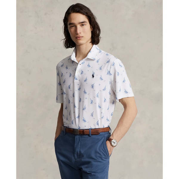 폴로랄프로렌 폴로 랄프 로렌 Polo Ralph Lauren Mens Classic-Fit Printed Mesh Polo Shirt 15107404