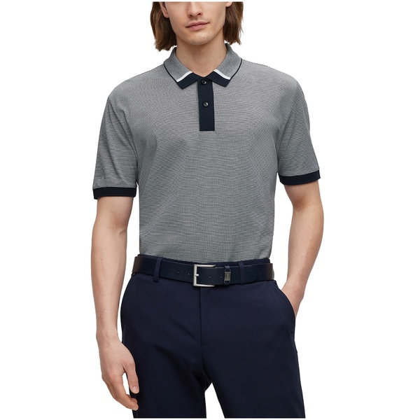 휴고보스 휴고 Hugo Boss Mens Regular-Fit Two-Tone Polo Shirt 15661843