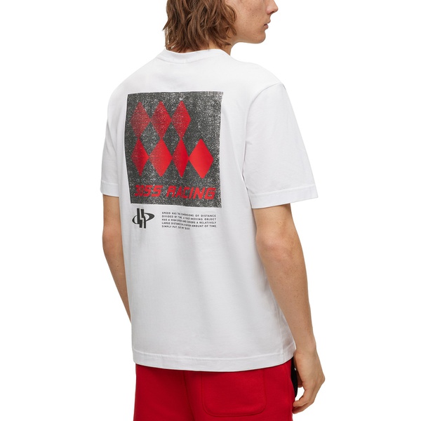 휴고보스 휴고 Hugo Boss Mens Relaxed-Fit Racing Print T-shirt 15661890