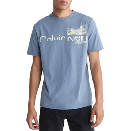 Calvin Klein Mens Regular-Fit Cutoff Logo Cityscape Graphic T-Shirt 16631075