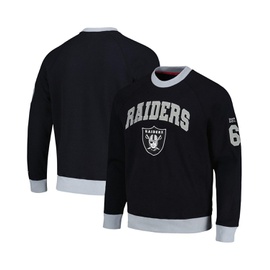 Tommy Hilfiger Mens Black Silver Las Vegas Raiders Reese Raglan Tri-Blend Pullover Sweatshirt 17270207