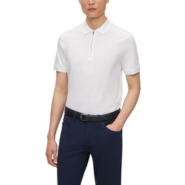 휴고 Hugo Boss Mens Zip Placket Slim-Fit Polo Shirt 17499082